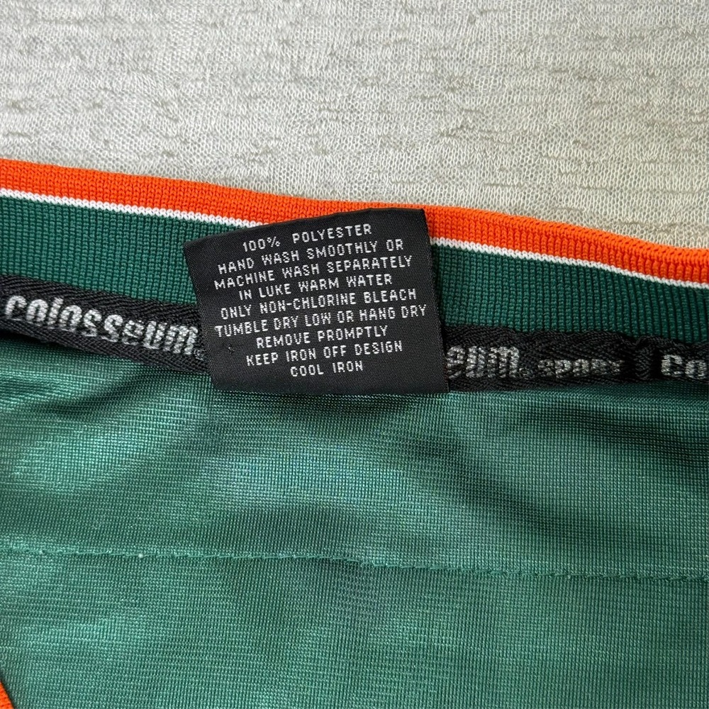 Vintage Rare Miami Hurricanes #32 Men's 4XL Colosseum Football Jersey Green NCAA - Picture 7 of 14